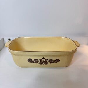 Pfaltzgraff Cream and Brown Ceramic Baking Dish
